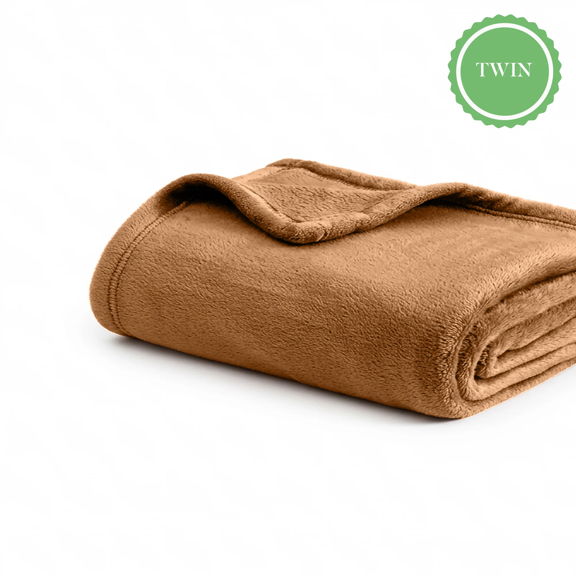 Premium Polar Fleece Blanket Twin -Tan Premium Polar Fleece Blanket Twin -Tan