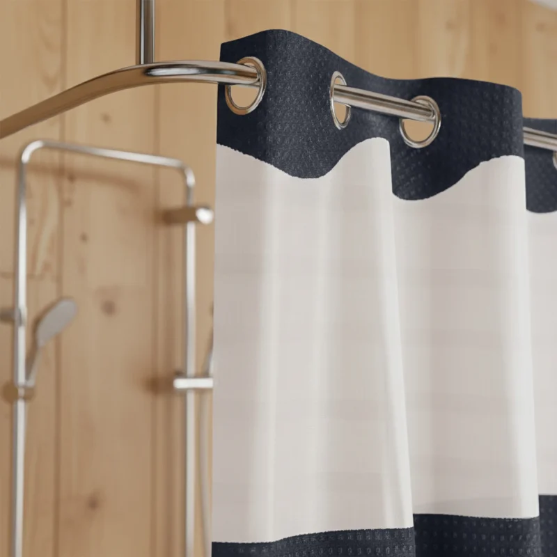 Hookless Shower Curtain Sheer Top 1