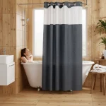 Hookless Shower Curtain Sheer Top 4