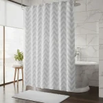 Hookless Shower Curtain White Waves Related Image 9
