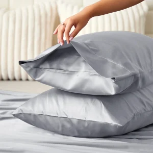 Satin Pillowcase Standard Silver2