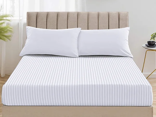 Striped Fitted bed sheet King XXL1